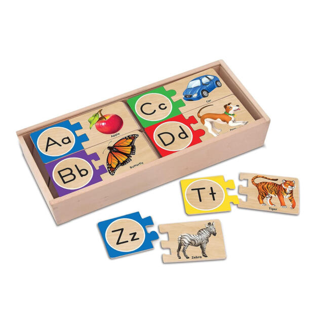Melissa & Doug Self-Correcting Alphabet Wooden Puzzles